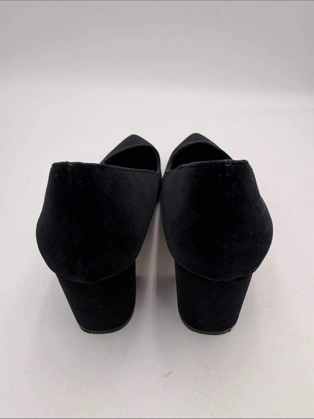 STEVEN by Steve Madden Black Suede Pointed Toe Block Heel Pumps women 10M office - Picture 5 of 12